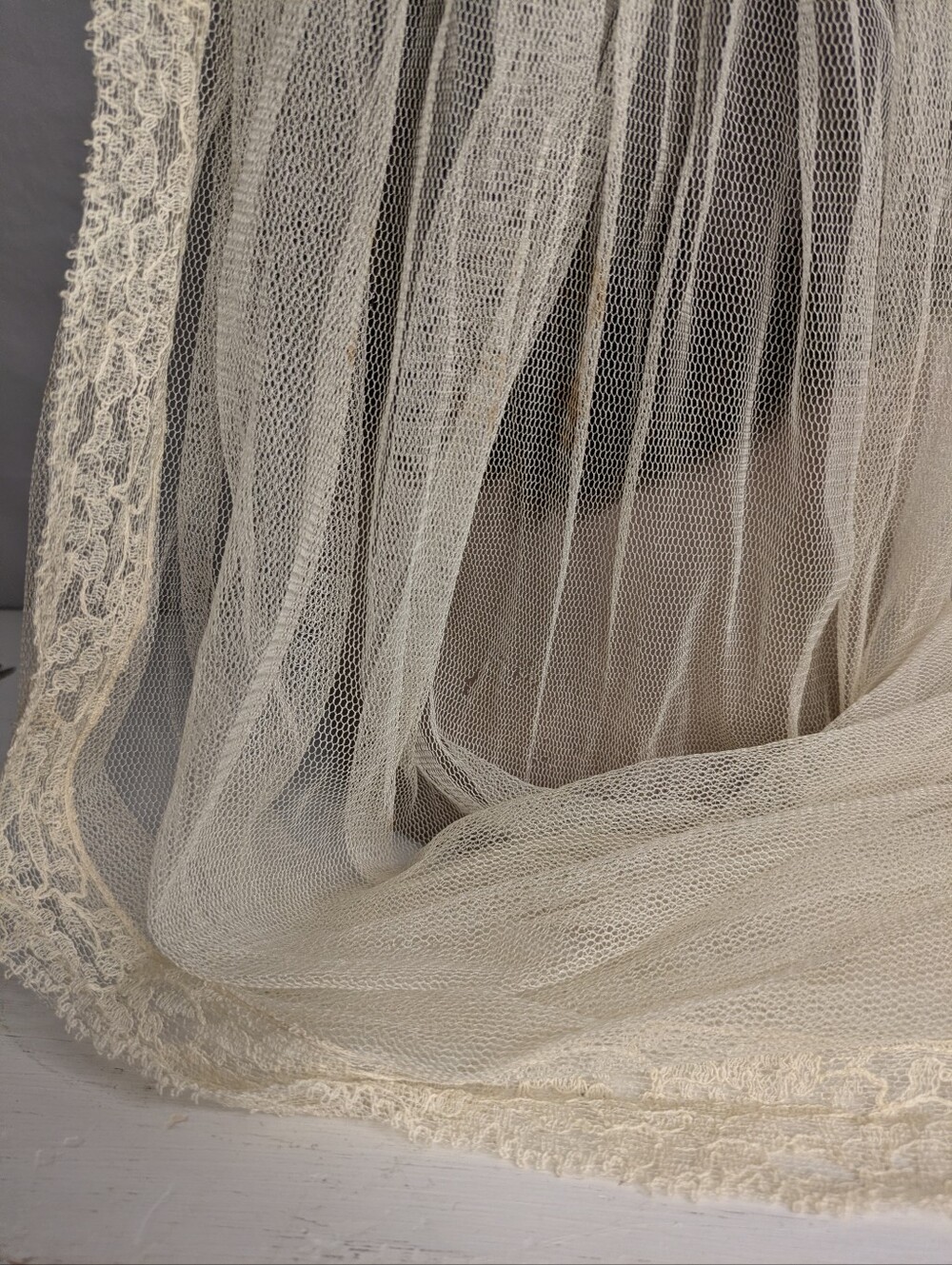 Antique Juliet Cap Bridal Wedding Veil - Picture 9 of 10
